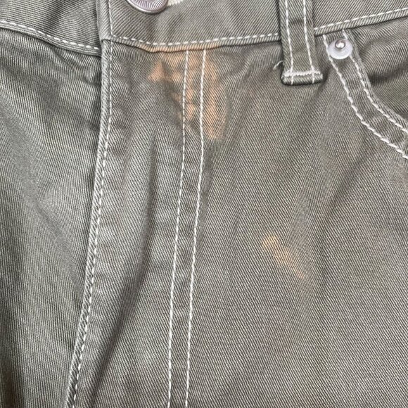 H&M Sage Green Cargo Utility Pants Contrast Stitching Pockets Womens Size 6 - Picture 11 of 13